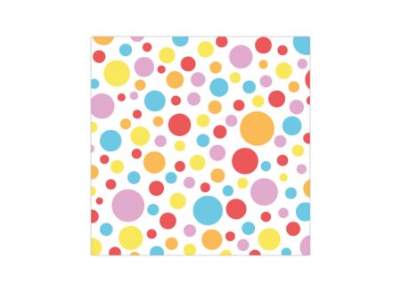Serviette Dots 25x25cm multicolor 20 stuks