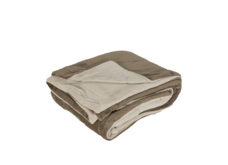 Plaid Kruisem 150x200cm microvezel dune sable