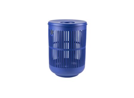 Linnenmand Ø40xH54cm indigo blauw