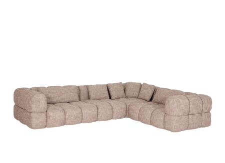 Hoeksalon Parkaway 350x270cm - stof - roze