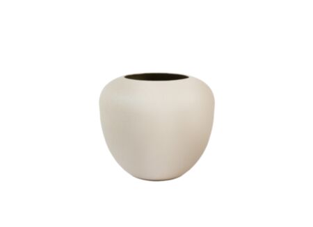 Bloempot Milzo H35cm - metaal - lichtgrijs