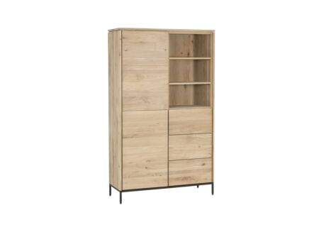 Kast Nomade 120x45x200cm - eik massief & fineer & decor - naturel