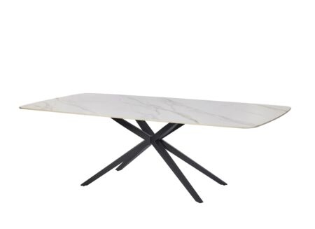 Tafel 120x240cm - kerammiek - wit