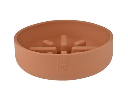 Voerbak Sili Trage voederbak 700ml - silicoon - terracotta