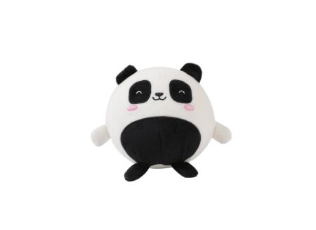 Kussen Squishy Pandastic Ø13cm - stof - zwart/wit