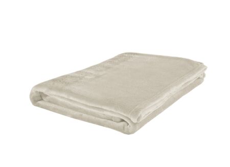 Plaid Abby 130x180cm - flanel - zand