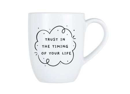 Mok Cosy Trust the timing 53cl - porselein - wit