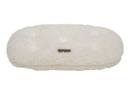 Hondenkussen Curl Plush Ovaal XS 55x40x7cm - polyester - wit