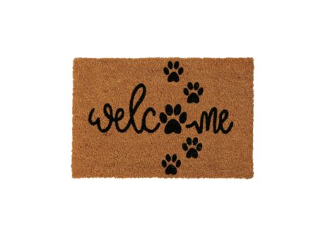 Deurmat Paw 60cm - PVC/kokos - naturel