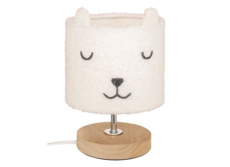 Tafellamp Kids Toxey Ø15xH23cm - bouclé - wit