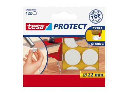 Beschermviltjes tesa Ø2,2cm wit