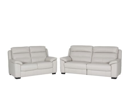 Zetel Olympe 2,5+2-zit - leder - beige