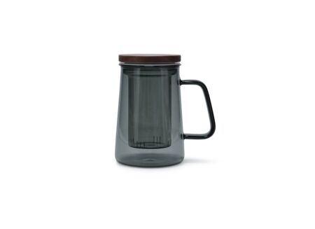 Theeglas Luma 63cl - glas - grijs & naturel