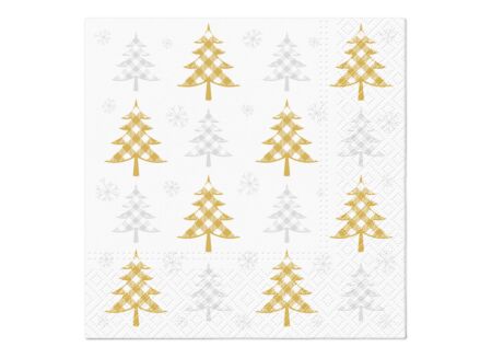 Serviette Christmas Tree 33x33cm - papier - multicolor - 20 stuks