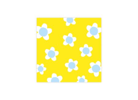 Serviette Flower Fun 33x33cm - papier - geel - 20 stuks