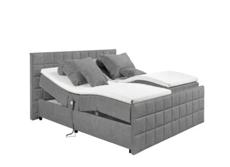 Bedbox Gabun 180x200cm - stof - donkergrijs elektrisch