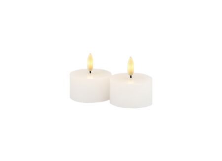 Ledkaars Sille Rechargeable wit set van 2