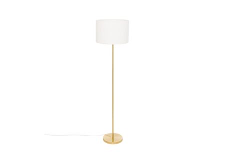 Staande lamp Tina H150cm - metaal & bouclé - goud