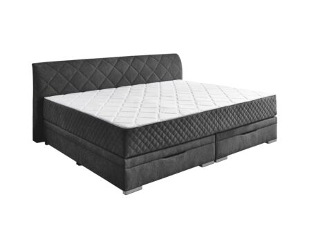 Bedbox BX2740  240x200cm - stof - antraciet met opbergruimte