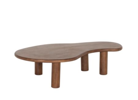 Salontafel Goutte 145x85cm - mango massief - bruin