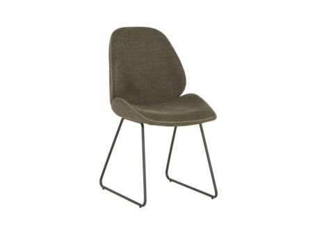 Stoel Patti 49x53x87cm - stof - groen