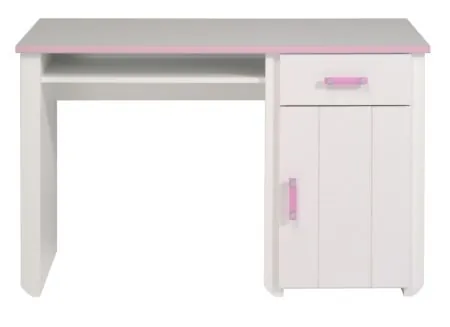 Aperçu - Bureau Biotiful  121x65cm - décor - blanc & rose