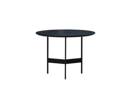 Salontafel Tucci Ø50cm - melamine & metaal - zwart