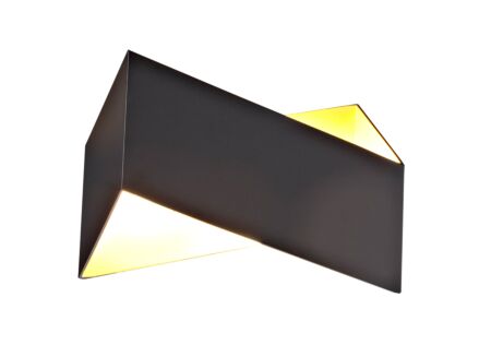 Wandlamp zwart goud 2x40W G9