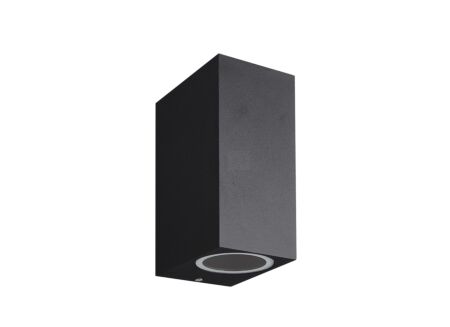 Wandlamp zwart 2x35W GU10