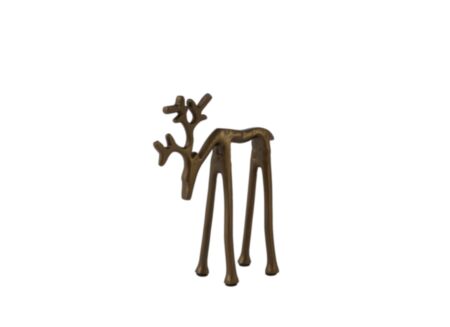 Beeld Deer 15x6x20cm - metaal - mat brons Beeld Deer 15x6x20cm - metaal - mat brons