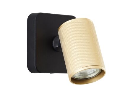 Wandspot Marty mat goud zand zwart 5W GU10