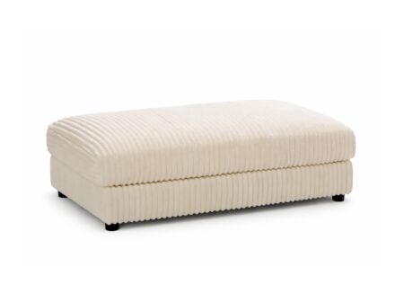 Poef Condotti 128x66cm - corduroy - wit