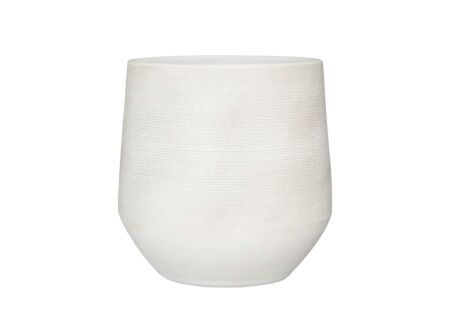 Bloempot Evora H39cm - terracotta - gebroken wit