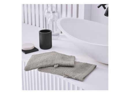 Washandje Essential 16x21cm dune set van 2