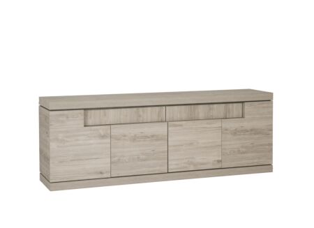 Dressoir Etna 250cm - meubelplaat - mill eik & lichtgrijs