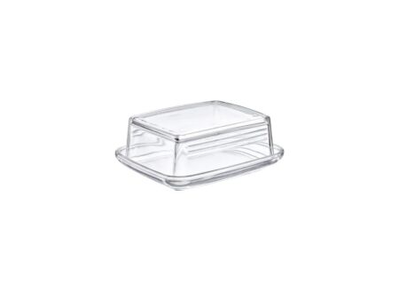 Botervlootje 14,3x11,8cm - glas - transparant