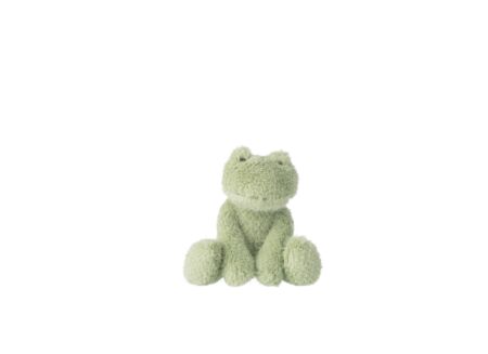 Knuffel Kikker H20cm - polyester - muntgroen