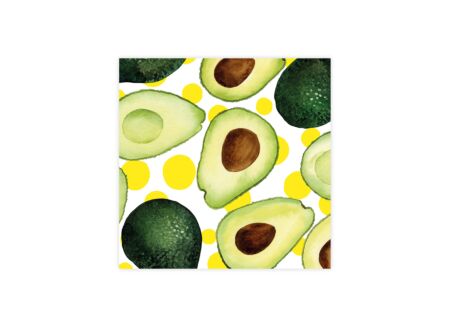 Serviette Advocado & Dots 25x25cm - papier - multicolor - 20 stuks