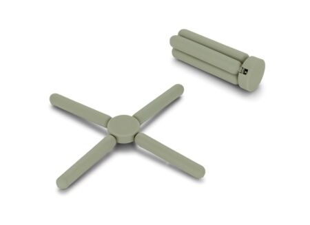 Pannenonderzetter plooibaar 21,5x21,5cm - silicone - groen