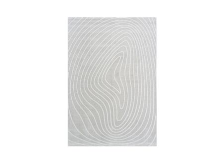 Tapijt Trevos 160x230cm - polyester - beige/wit