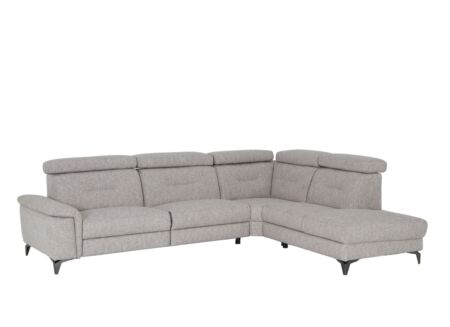 Hoeksalon Cosa  295x229cm - stof - grijs
