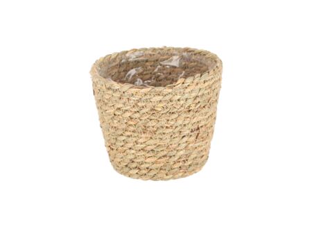 Hangbloempot Ø12xH10,3cm - borstelgras - naturel