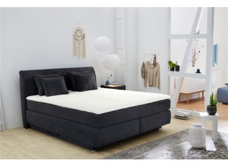 Boxspring Carla Mix 160x200cm met opbergruimte stof zwart