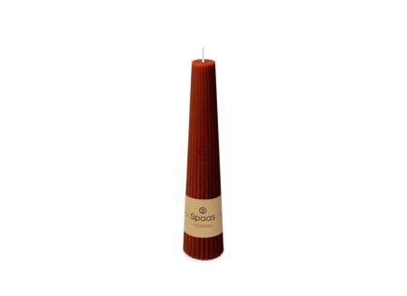 Kaars Obelisk geribbeld 25u bordeaux