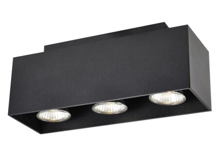 LED spot met 3 spots 5W GU10 zwart