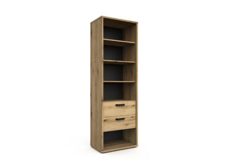 Boekenkast Kato 70x45x217cm - melamine - etna eik