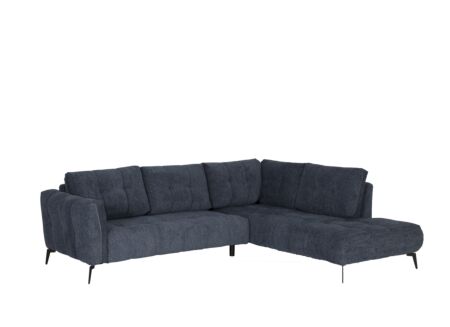 Hoeksalon Elmo 287x219cm - stof - blauw