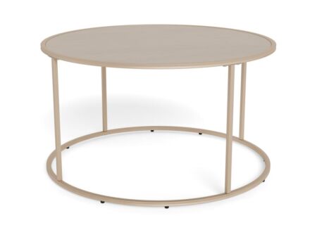 Salontafel Ø80x45cm - melamine & staal - grijs