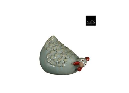 Figuur Kip H18,5cm - keramiek - grijs