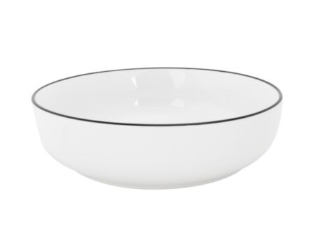 Diep bord Renee Ø21cm - porselein - zwart & wit